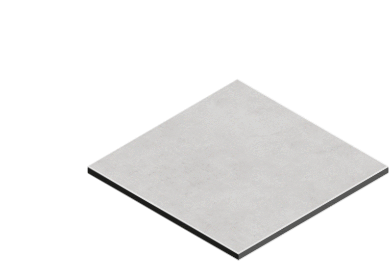 Schéma technique montrant la composition multicouche et les finitions d'un panneau décoratif haute résistance ID Panneaux