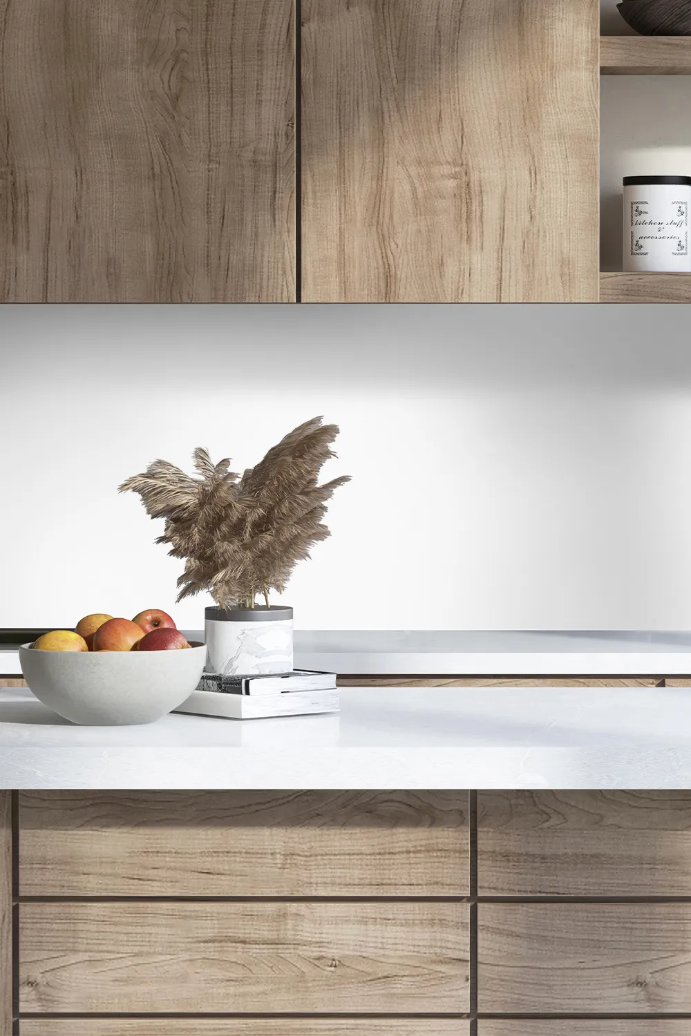 Mur de cuisine avant rénovation avec une crédence ID Panneaux