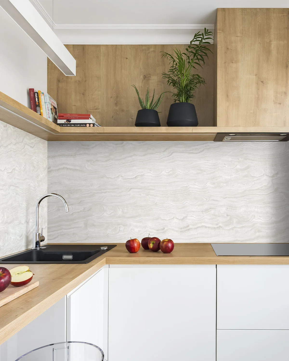 Crédence de cuisine "Marbre Beige", résistante à la chaleur et facile d'entretien, signé ID Panneaux