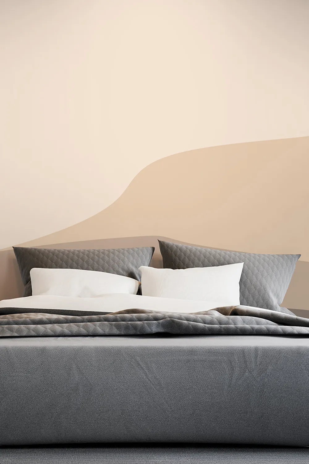 Mur de chambre après la pose d'un papier peint mural décoratif ID Panneaux.