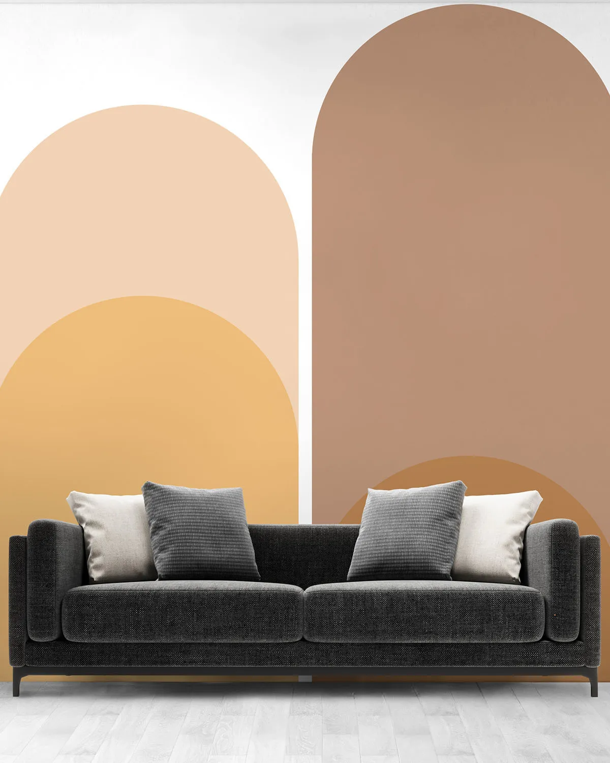 Papier peint mural décoratif "Arche Terracotta" pour une décoration intérieure signée ID Panneaux