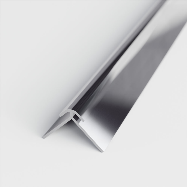 Profile d'angle extérieur alu brillant pour panneaux muraux ID Panneaux