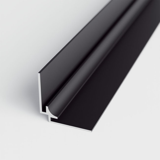 Profile d'angle intérieur noir mat pour panneaux muraux ID Panneaux