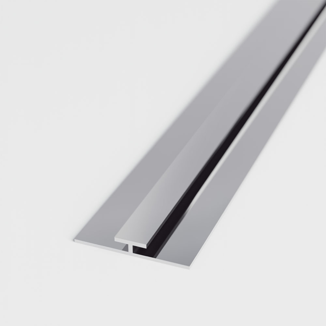 Profile de raccord alu brillant pour panneaux muraux ID Panneaux